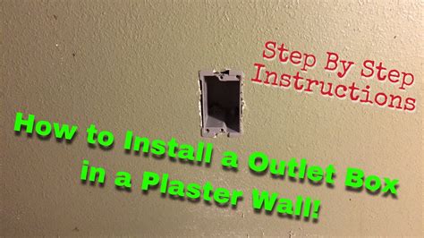 replace electrical box in plaster wall|installing electrical box in plaster.